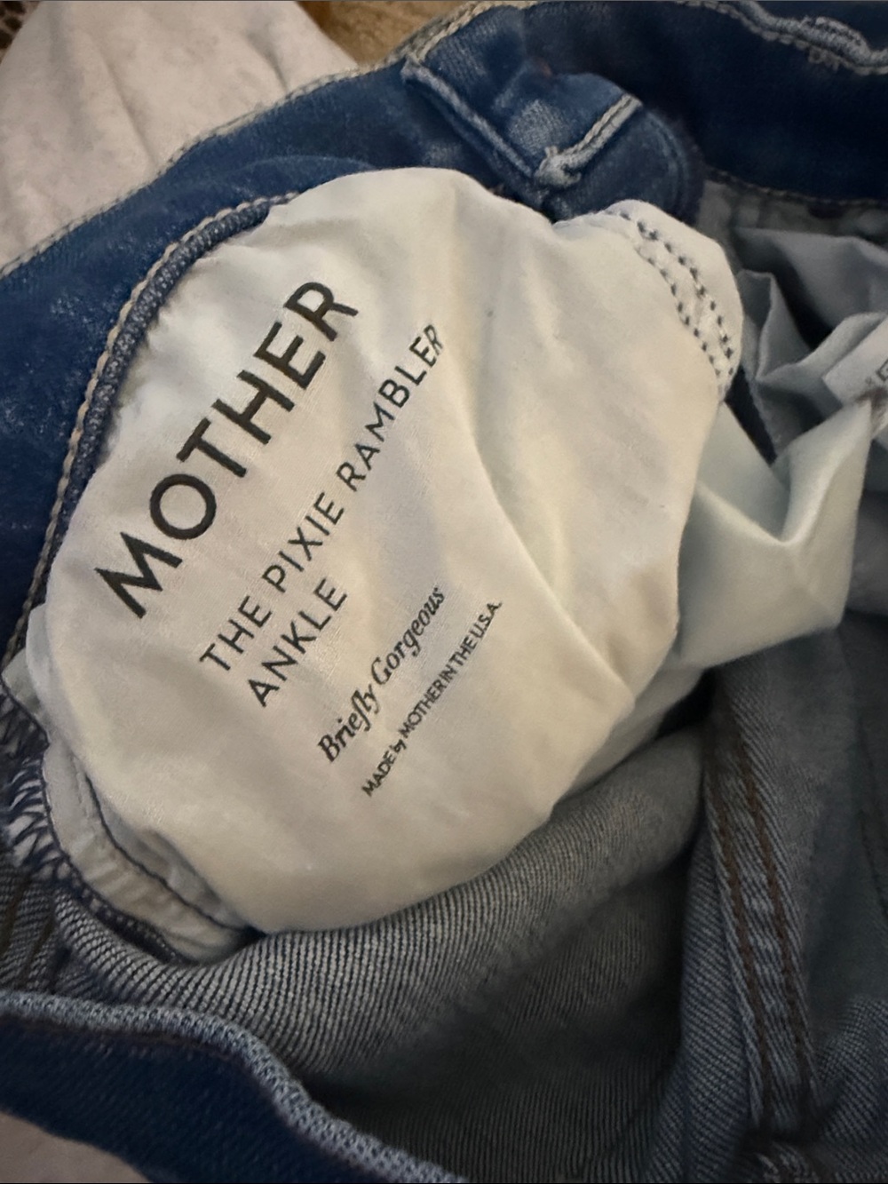 MOTHER Pixie Rambler Ankle Jeans - Light Blue Denim